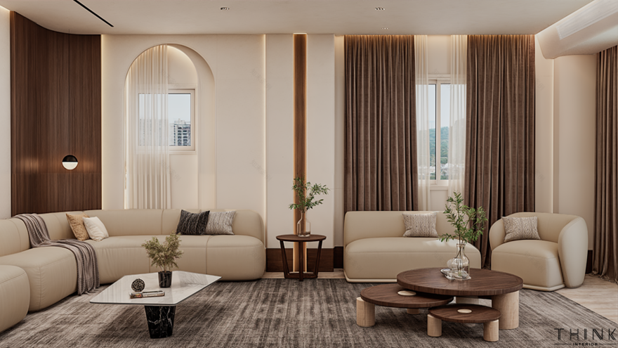 Elegant Modern Reception | Residential Interior Design-1