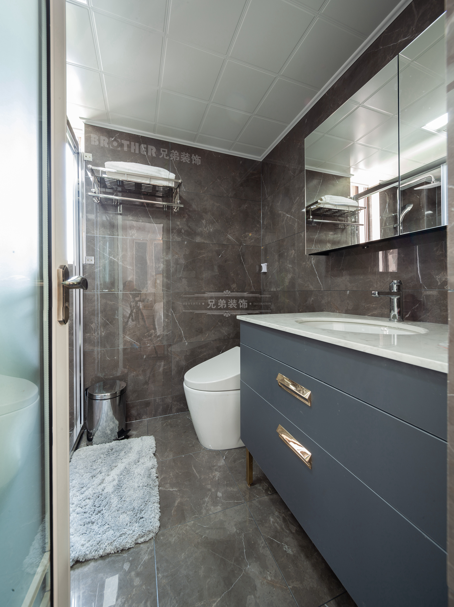 重庆恋湖学郡 125㎡现代轻奢风装修设计实景鉴赏-23