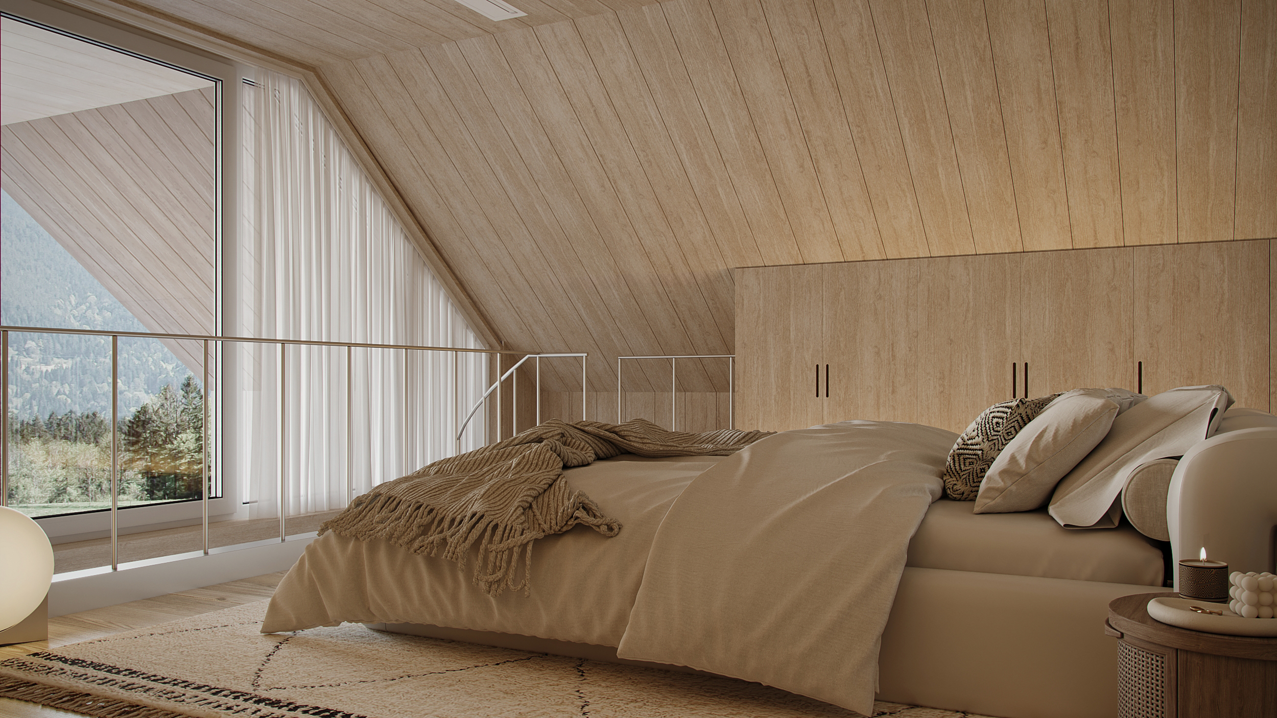 喀尔巴阡山脉中的现代谷仓式房屋丨乌克兰-7