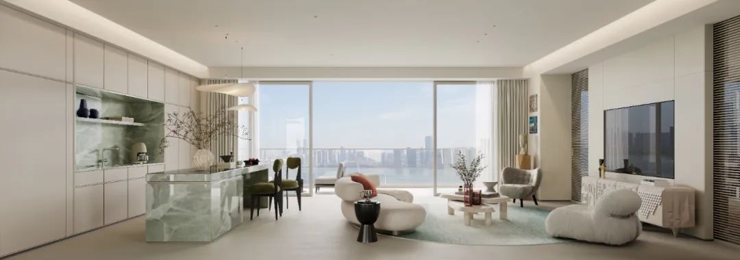 蓝色钱江大平层私宅设计丨中国杭州丨OTL本体建筑空间设计-9