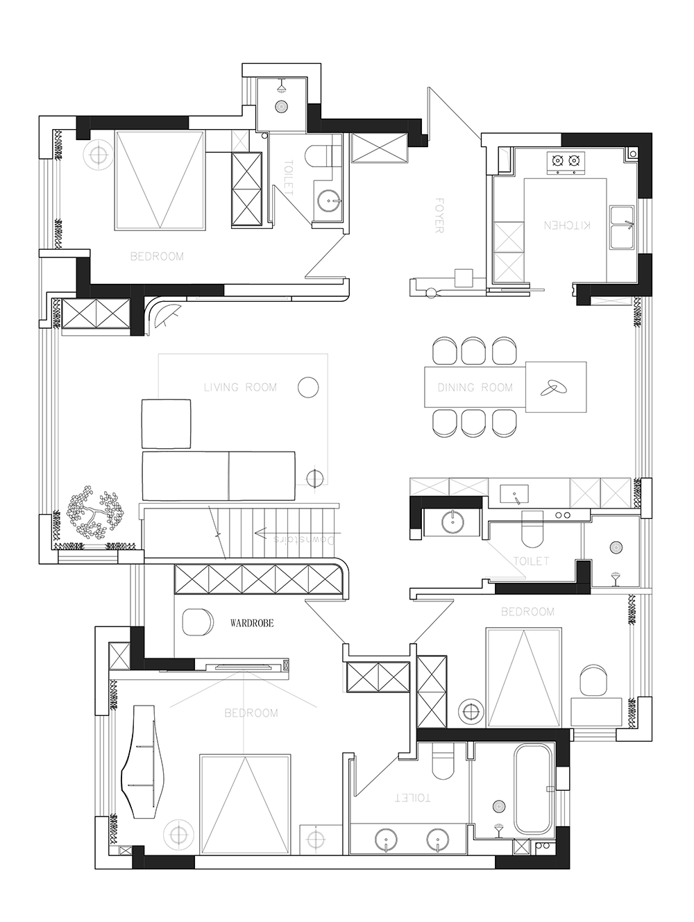 私宅设计丨中国扬州丨逐光设计,HA艺墅设计院-57