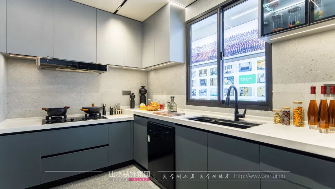 赛博朋克山水 S200 样板间丨山水空间装饰-49