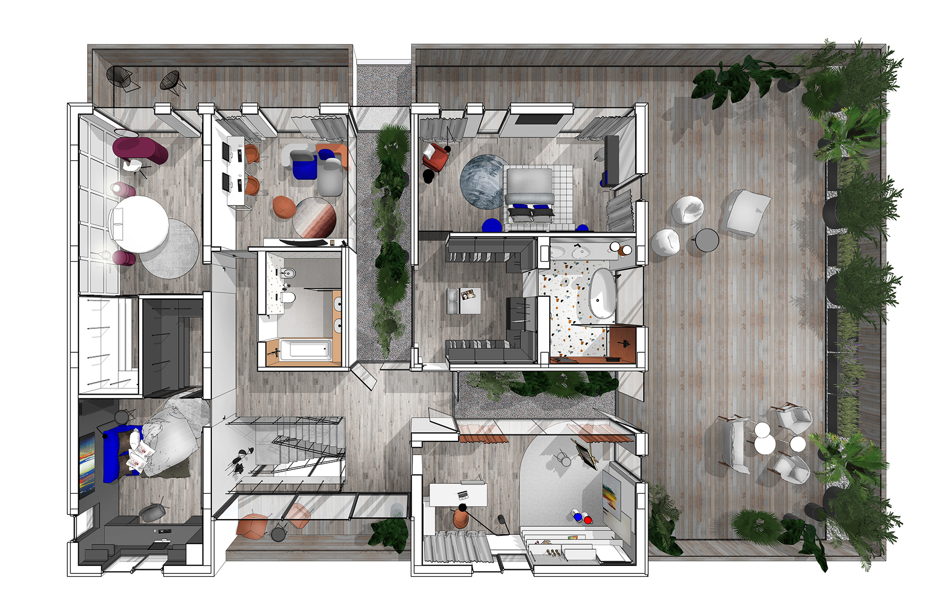 混凝土+木材 细腻且有质感的公寓-17