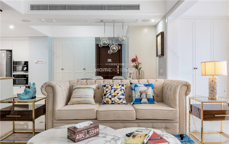 成都中德英伦世邦 140㎡美式轻奢风装修案例解析-39