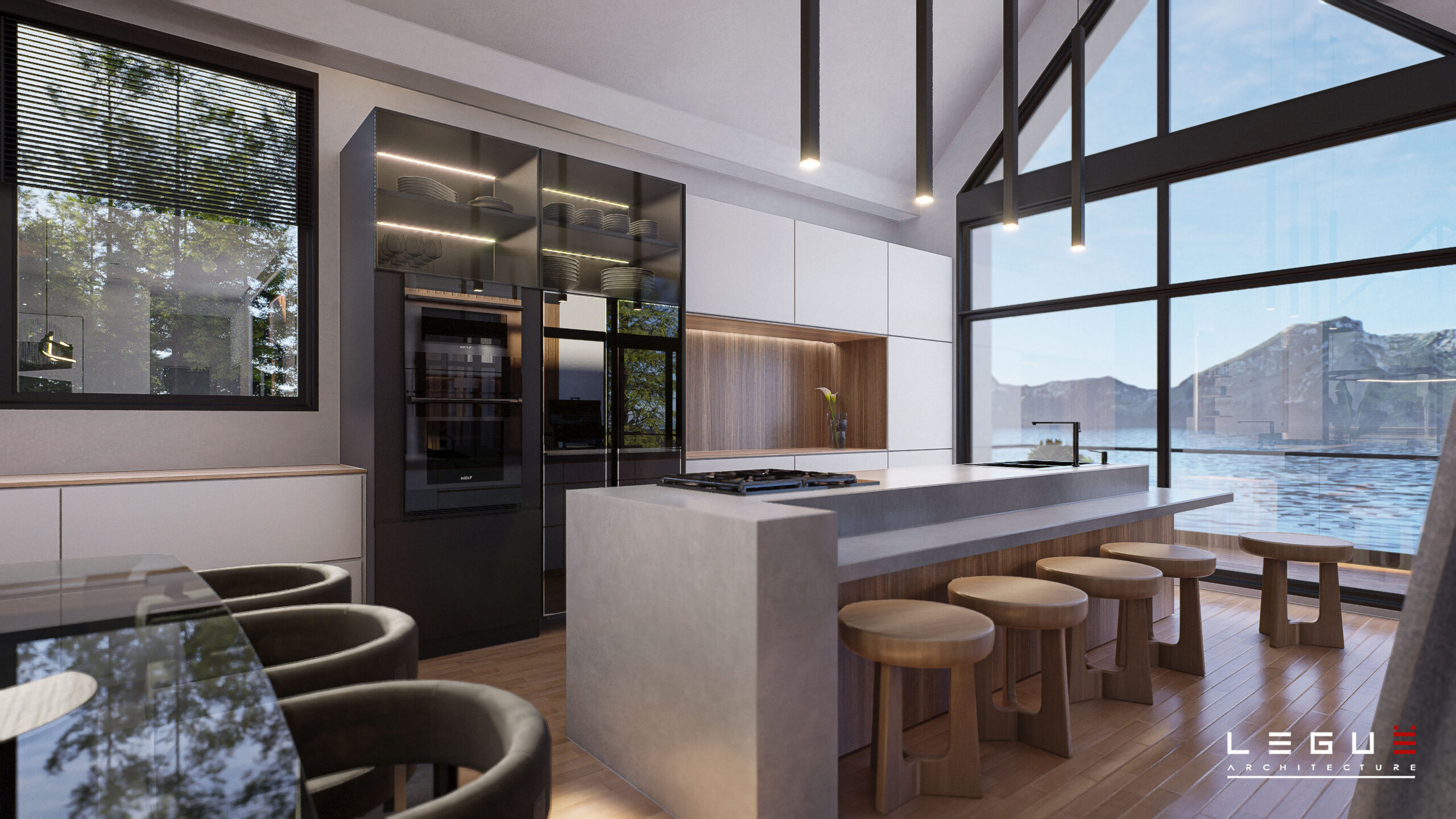 302号房屋平面图

注：Plan de maison常见意思是房屋平面图 ，Ë 在这里可能是输入错误，推测原文可能是 302 相关的编号 丨Leguë Architecture-21