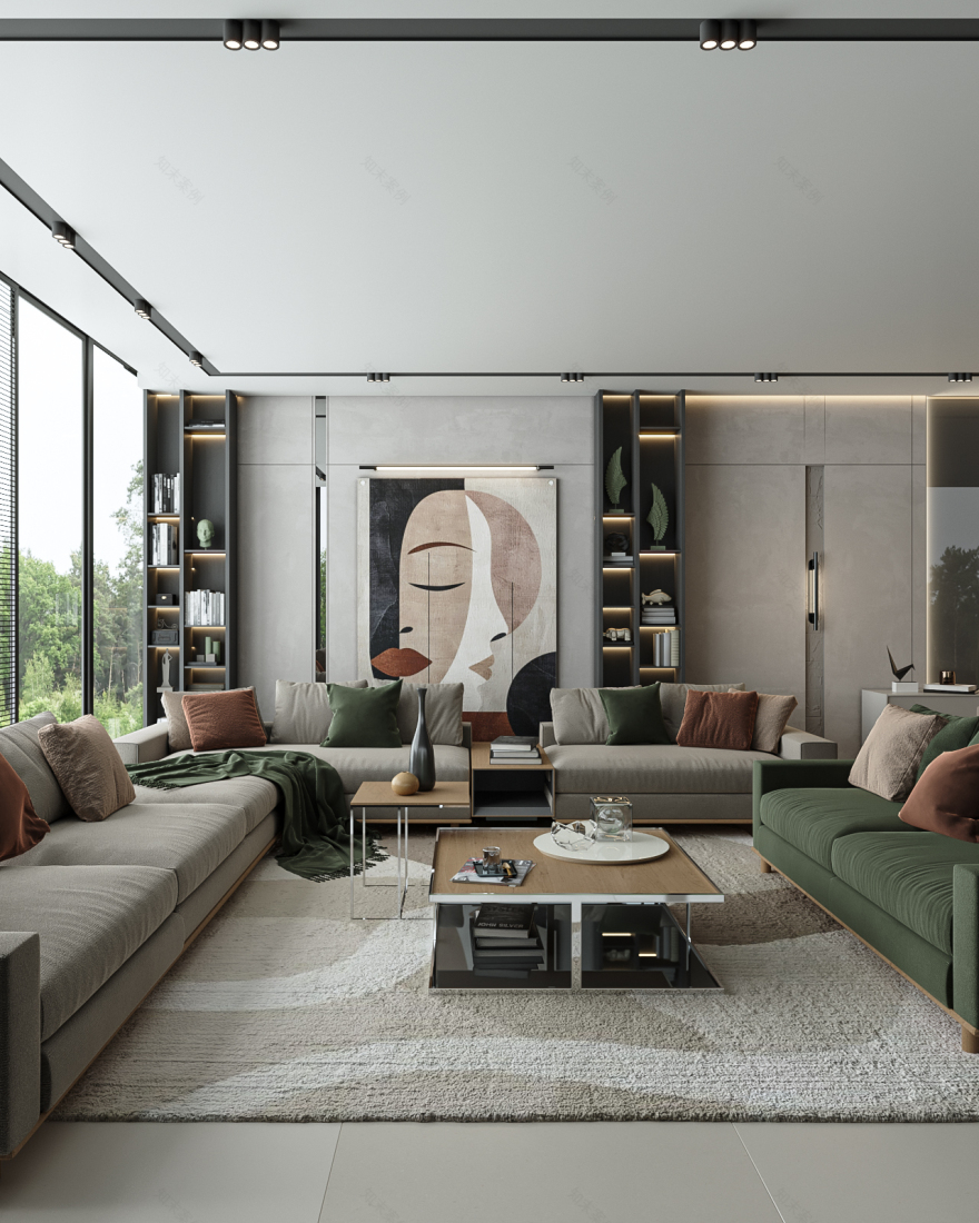 Luminous Contemporary chalet interior-0