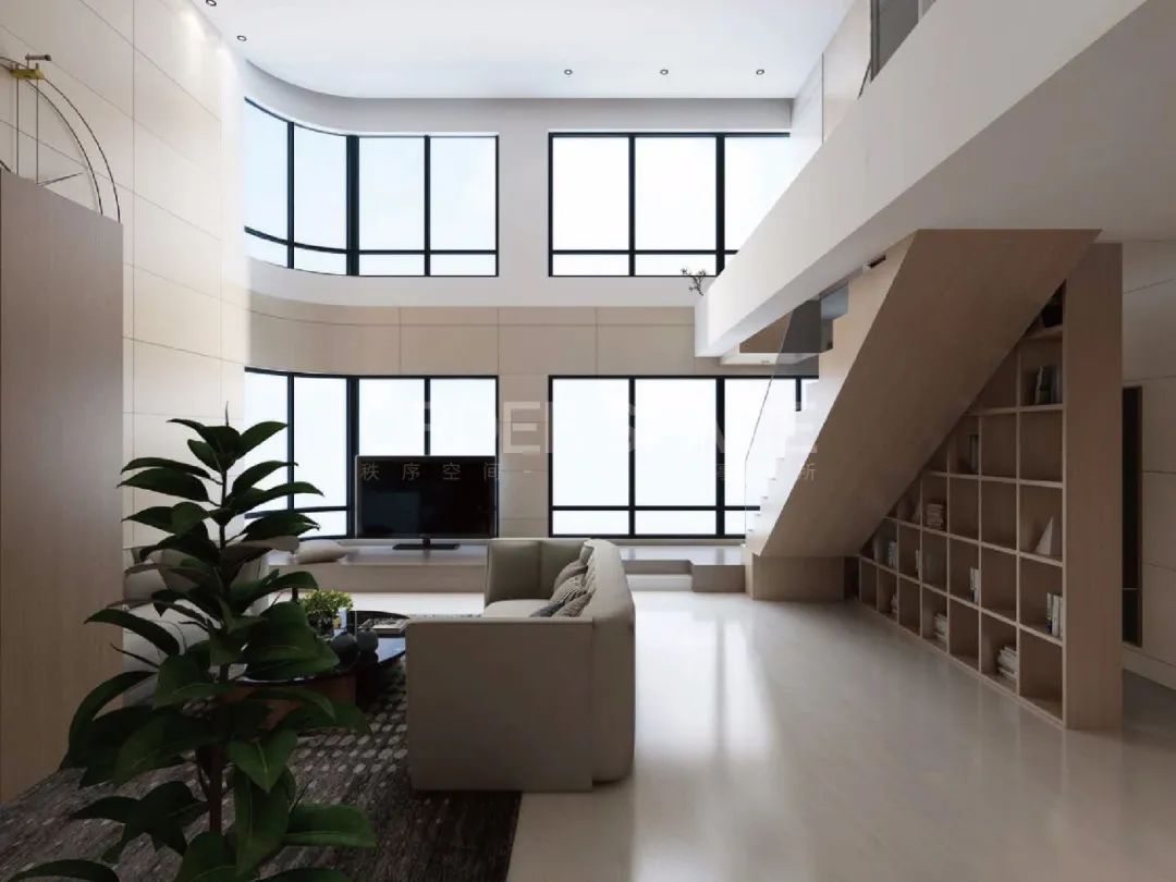 袁霄打造广州金碧华府 280㎡顶层复式 | 现代简约家居,互动式生活空间-15