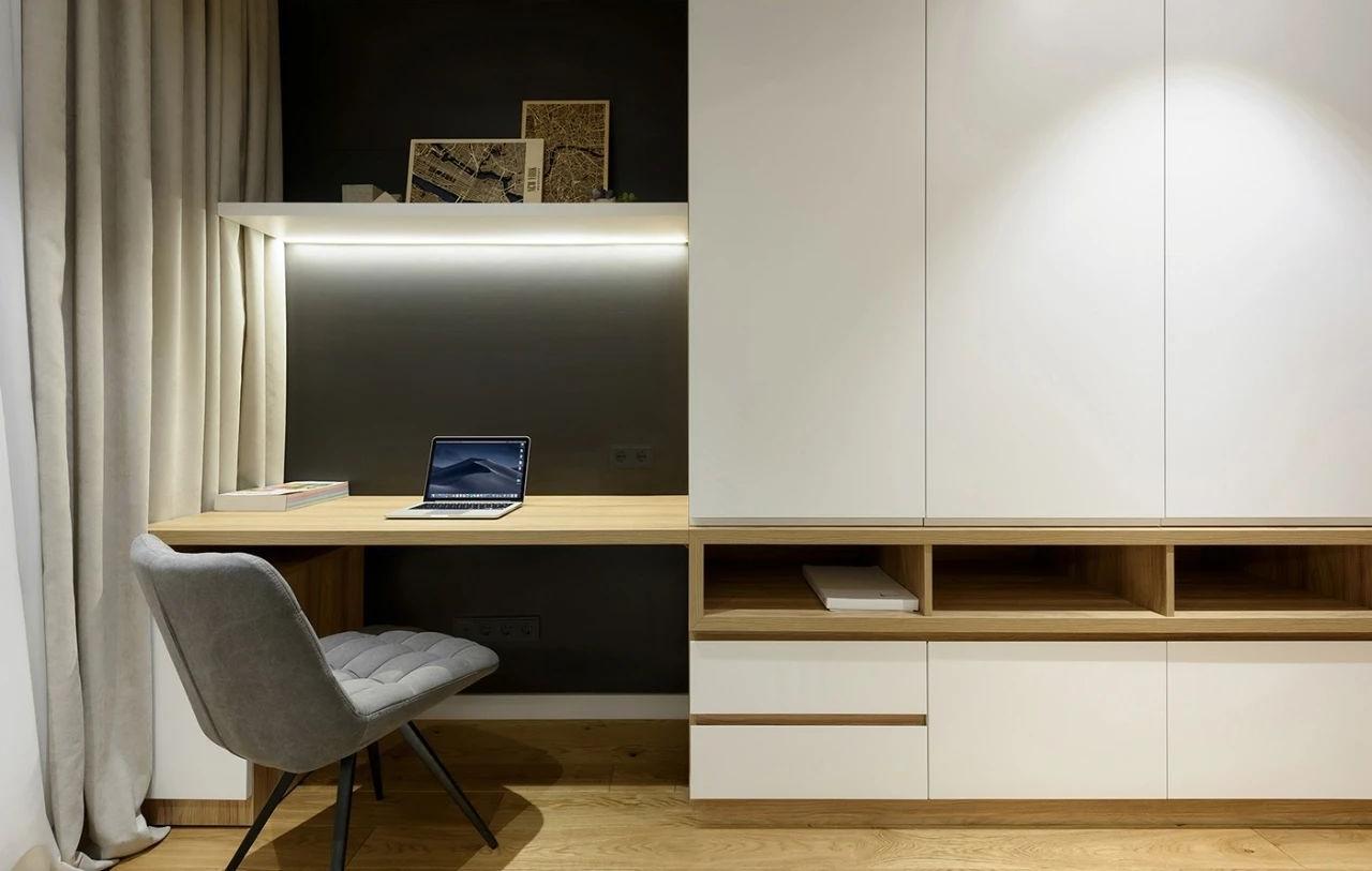 乌克兰98㎡现代风公寓设计，角落空间这样设计太实用了！-70