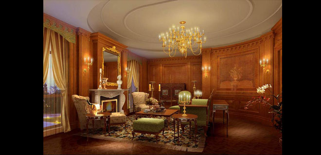 上海檀宫独栋别墅奢华装修-4