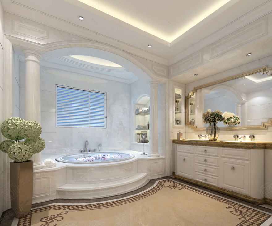 御墅湾欧式混搭风 | 红木与米色的奢华碰撞-14