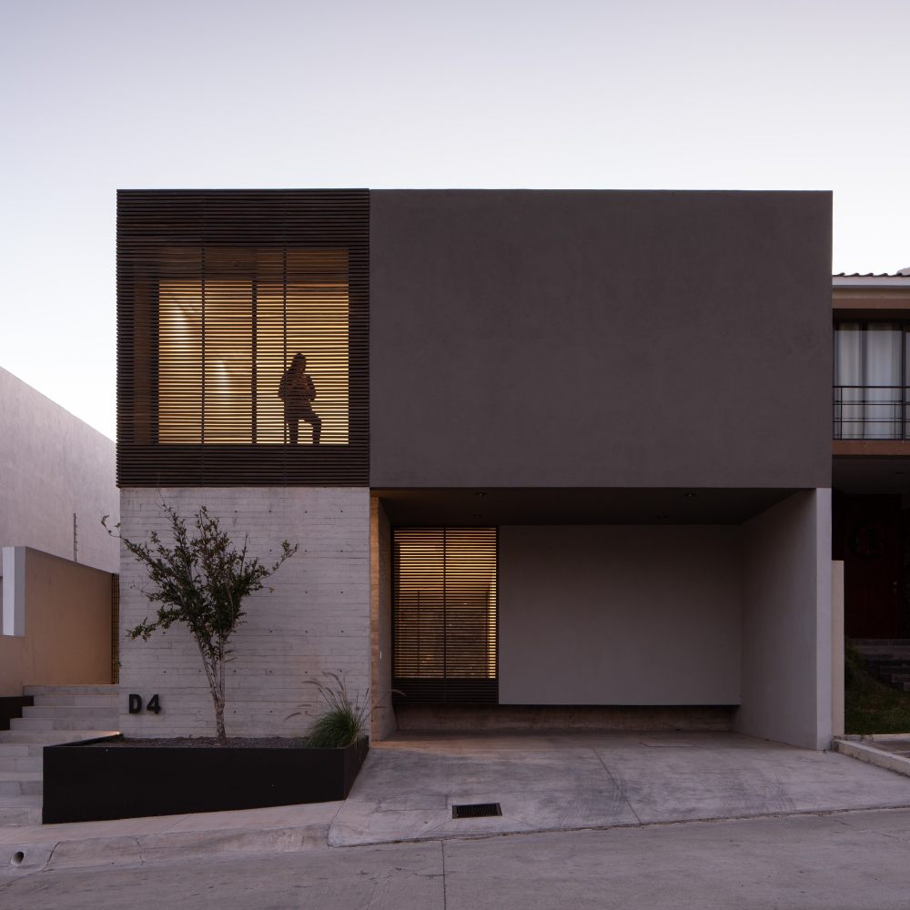 墨西哥 D-4 别墅 | 木质立方体与户外庭院打造独特空间-15