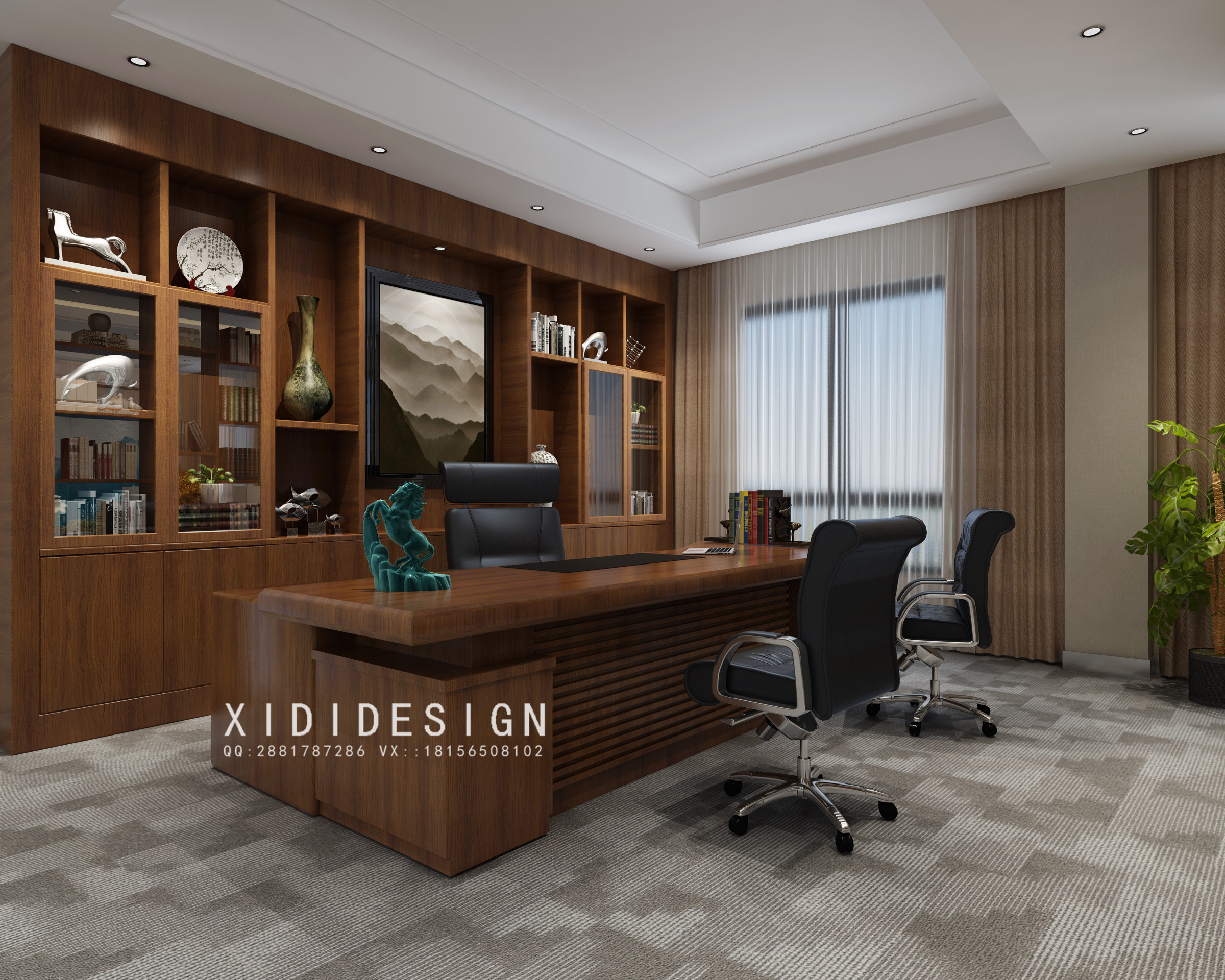 办公室经理室老总办公-13