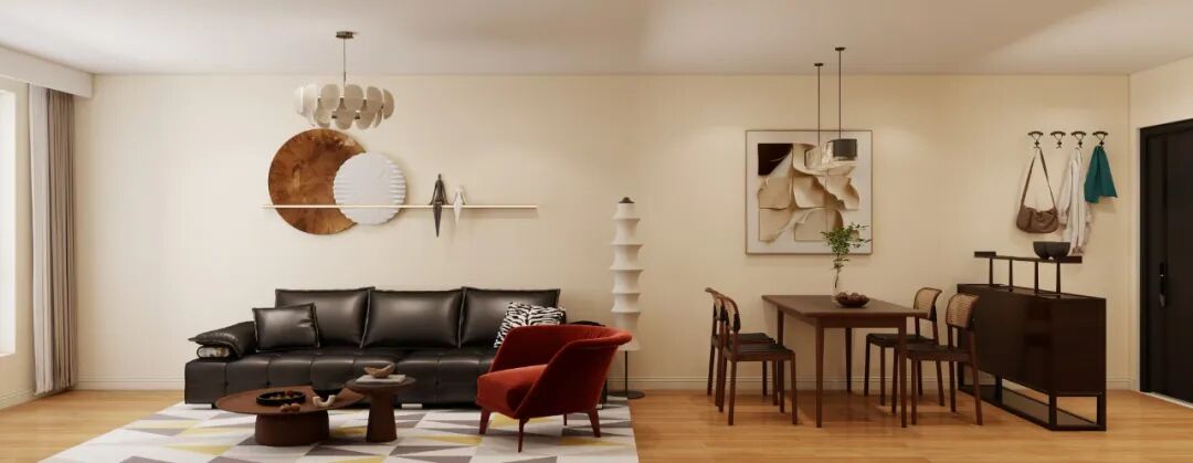 天洋广场|80㎡两居室中古风案例-30