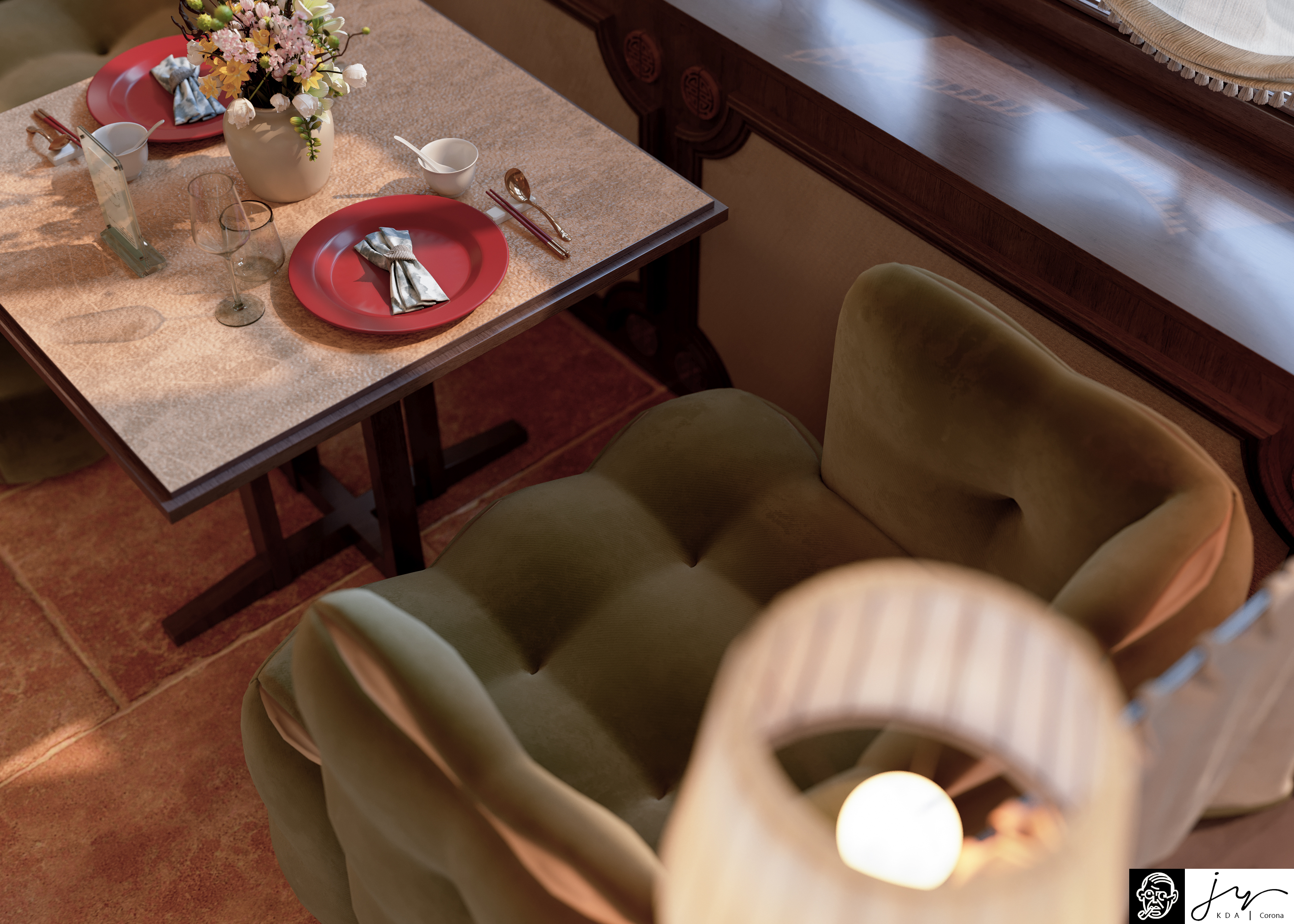 近期渲染丨静谧餐厅-13