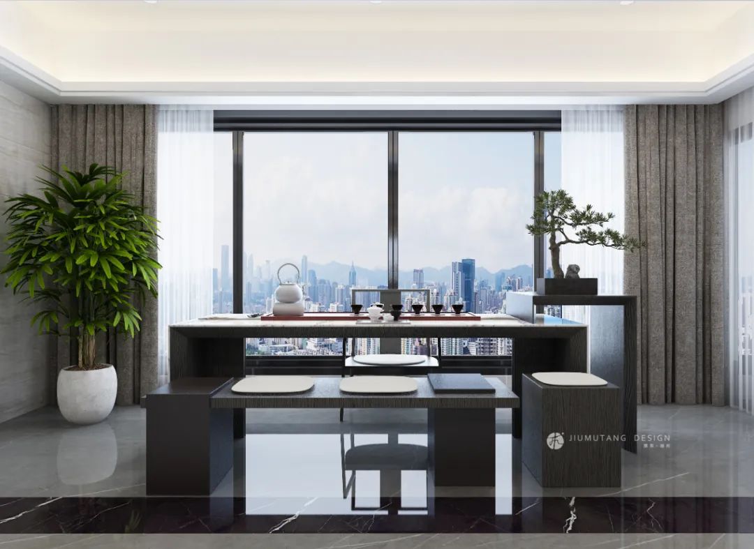 九木堂设计 | 290㎡精装房改造,呈现东方风雅美学私宅-46