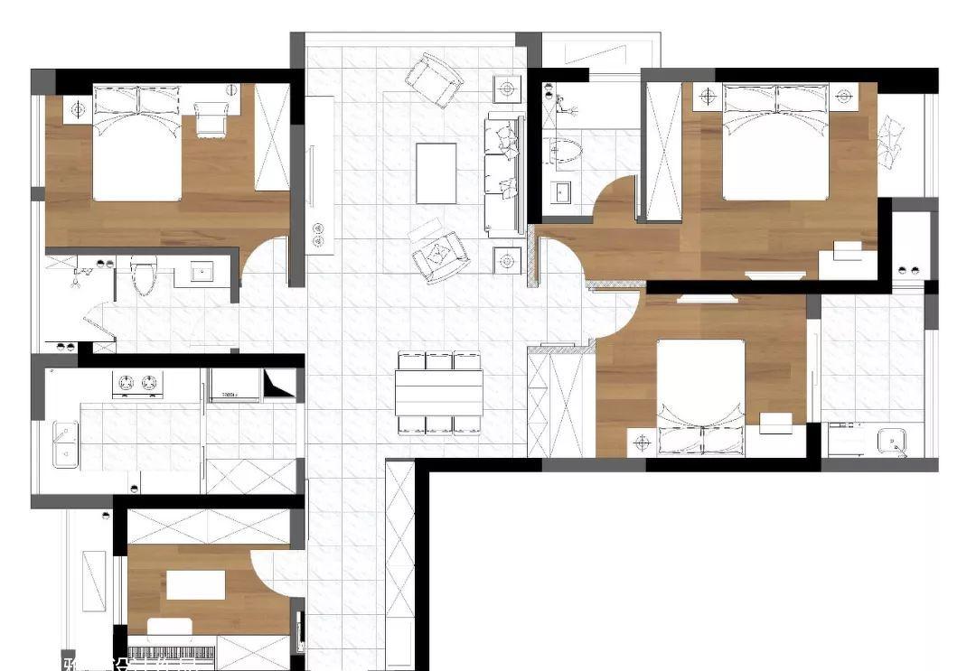 雅盛设计 | 朗诗競园 142 平现代家居空间,动静分离,打造舒适生活-3