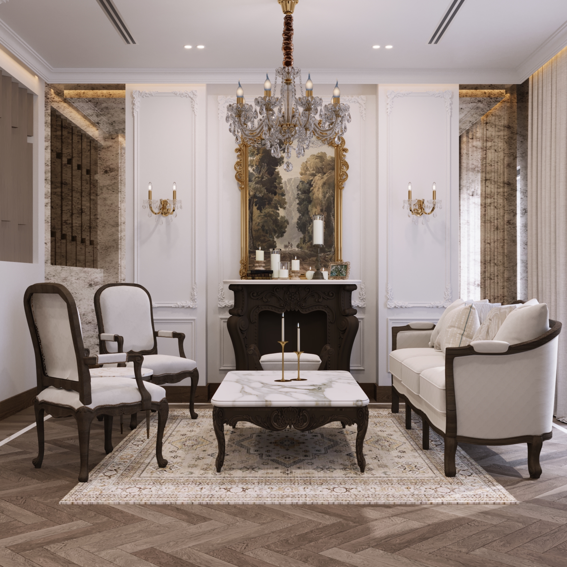 法式风格别墅丨No5 Designs-16