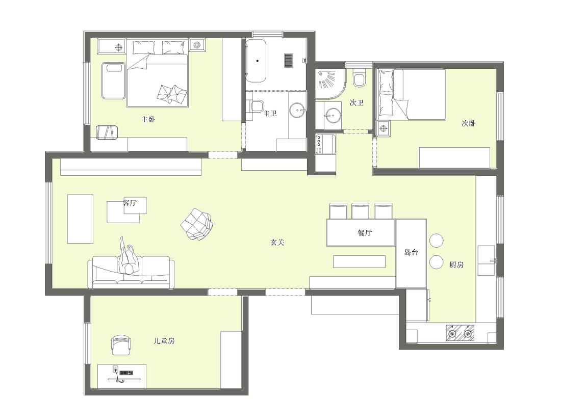 阳光温馨三居改造-54
