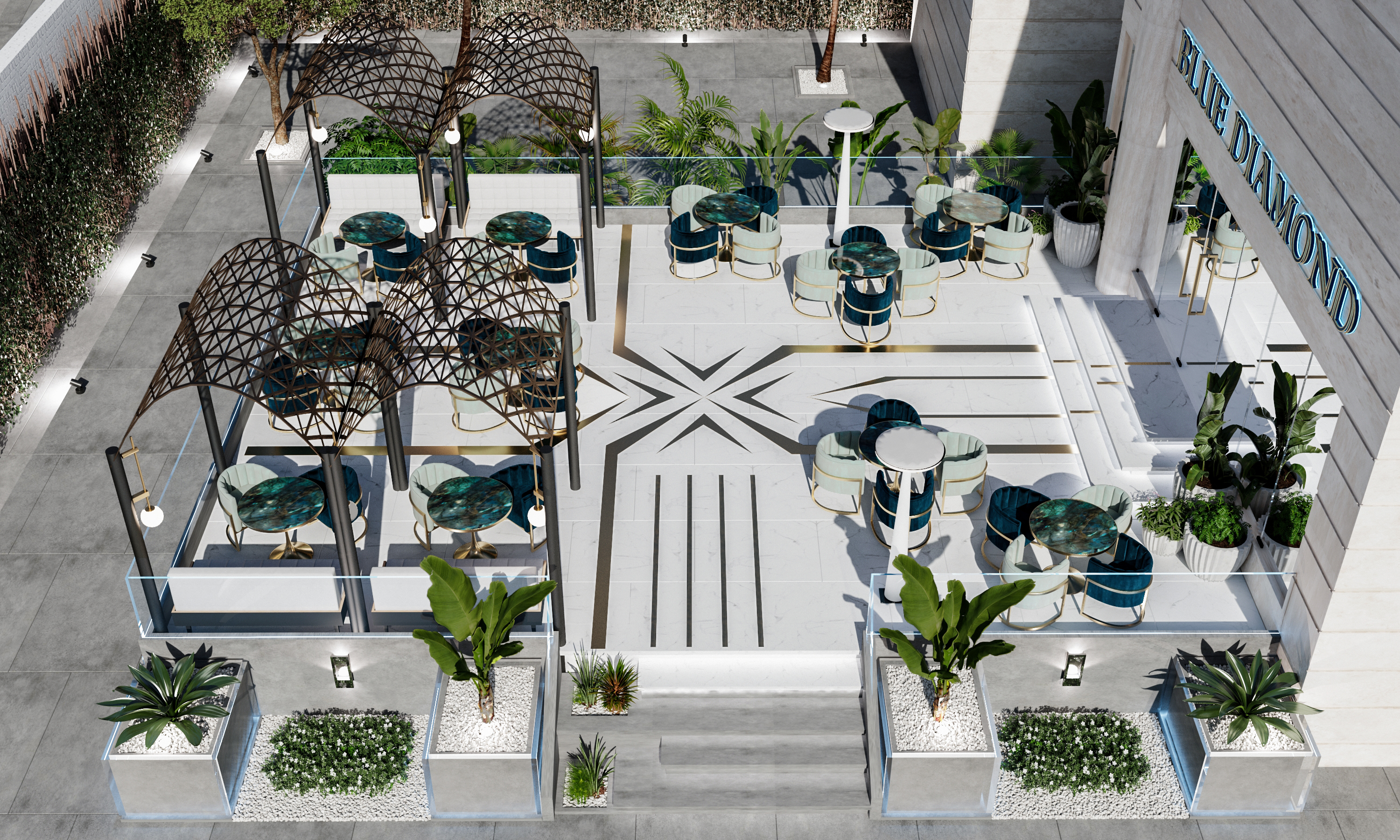 BLUE DIAMOND 咖啡店外区设计丨阿联酋阿布扎比-17