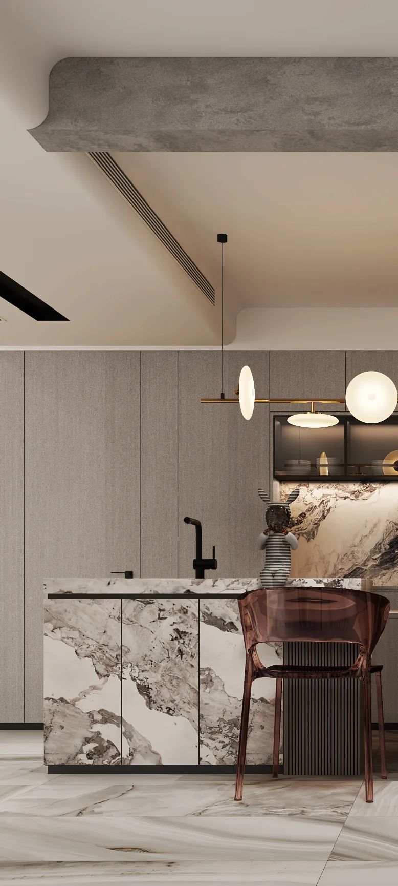 立于当下 静守自然 · 广州某别墅现代轻奢新中式设计丨中国广州丨广州W设计-12