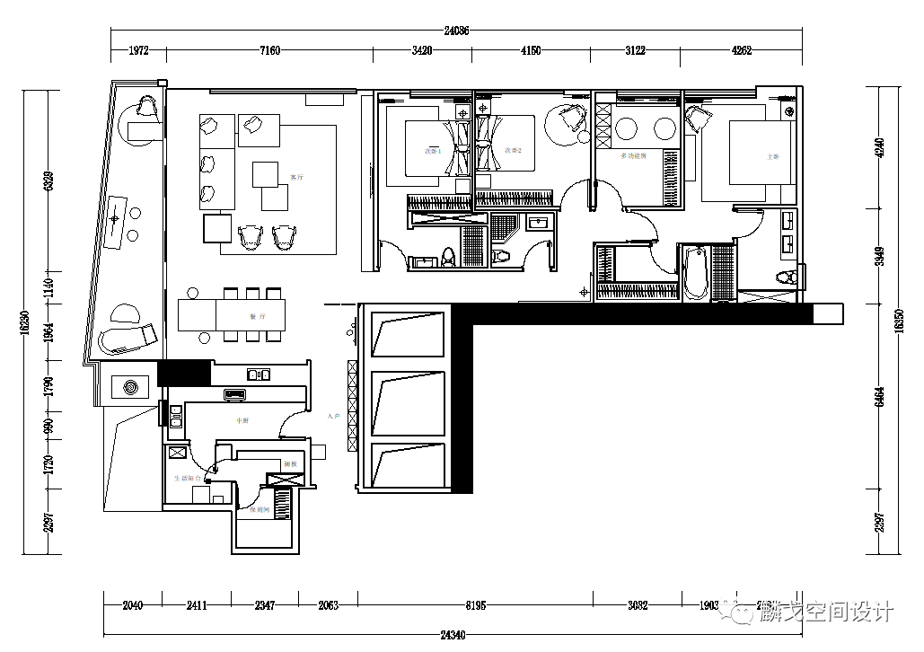 重庆来福士轻奢大平层丨中国重庆丨麟戈设计-9
