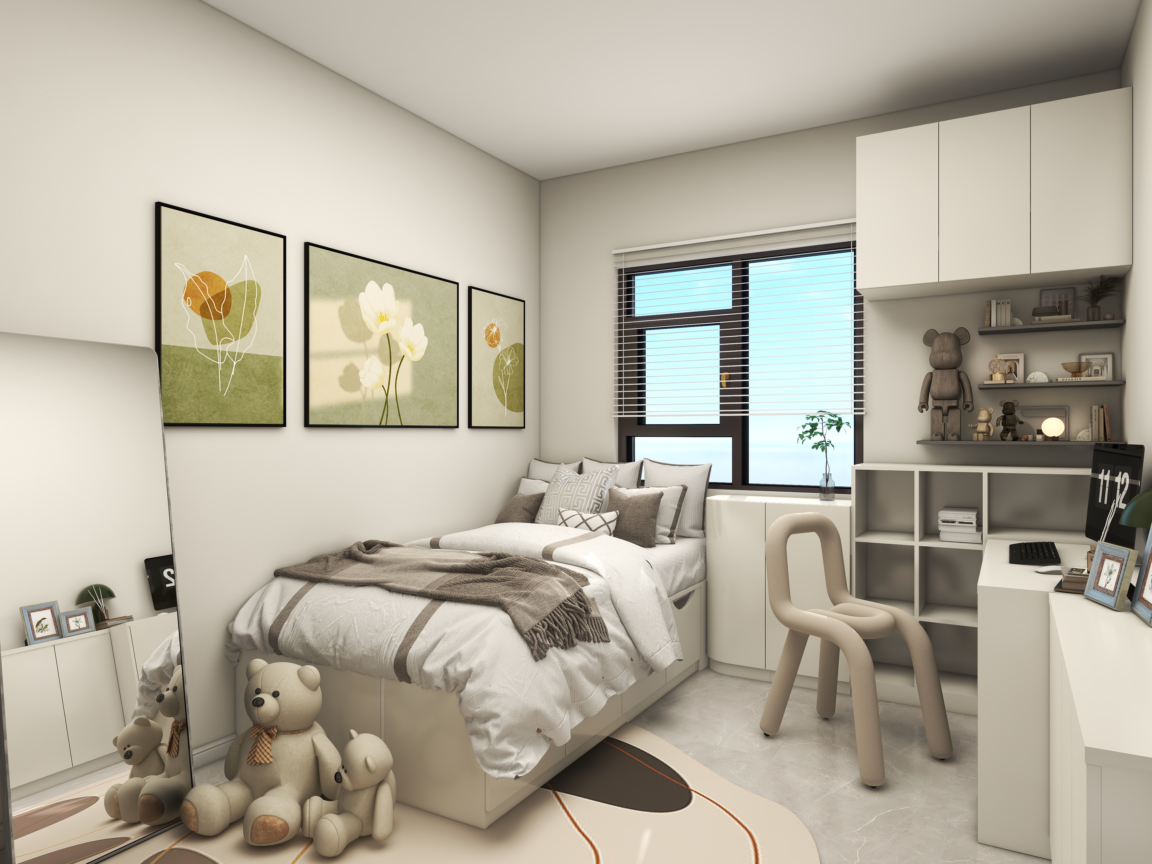 牛油果绿碰撞法式的家-11