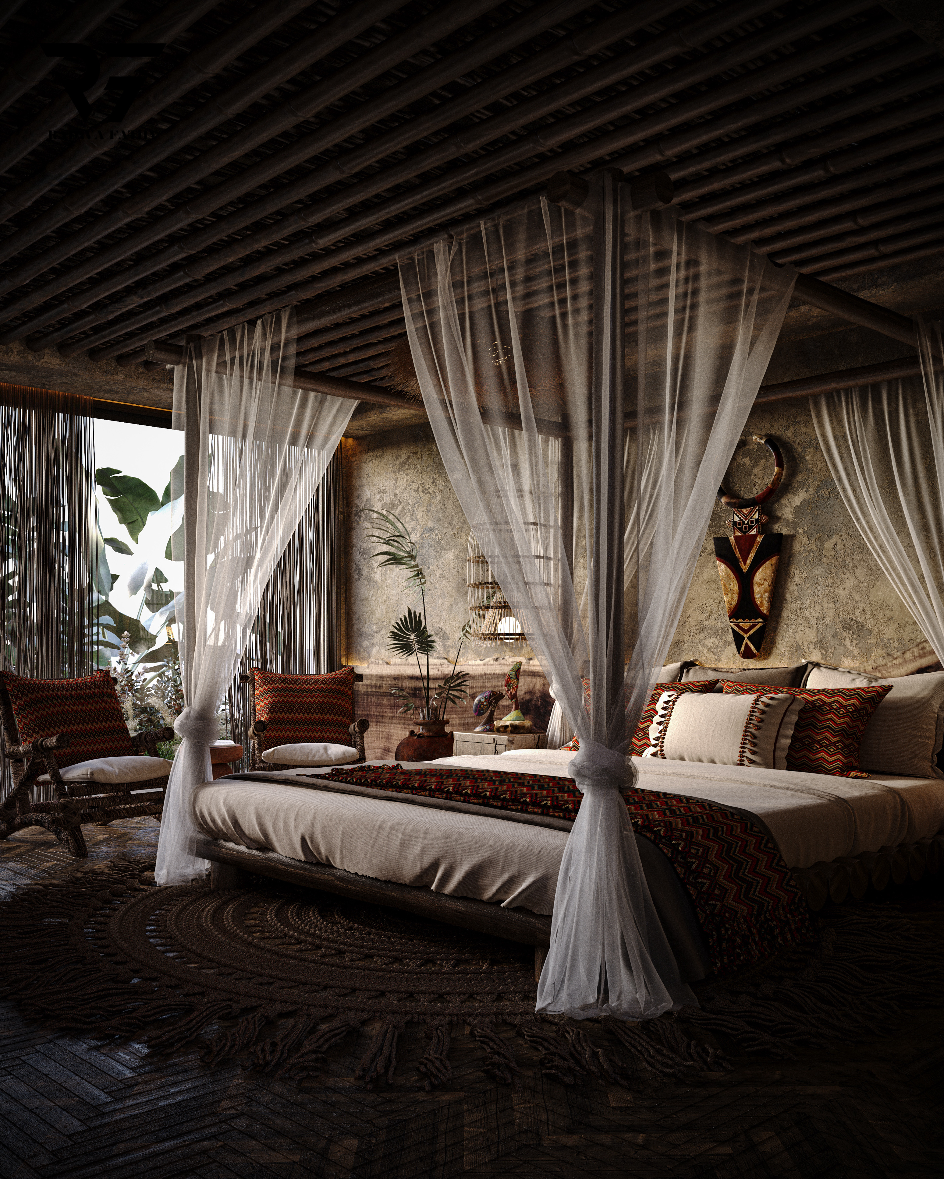 African bedroom-2