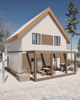 Проект частного дома с участком в Revit