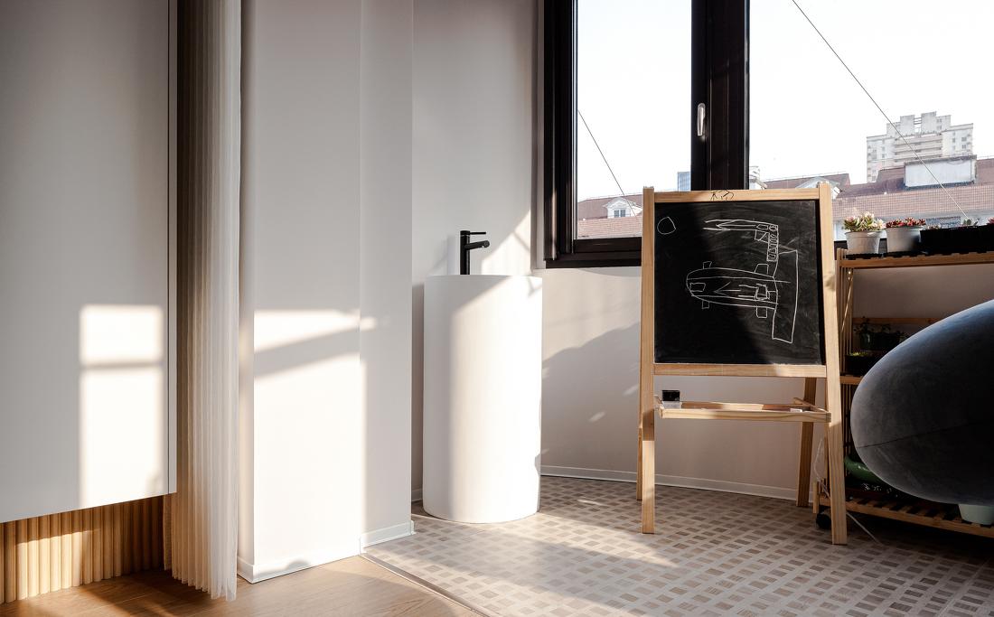 LDK 一体化原木风顶层复式设计-34