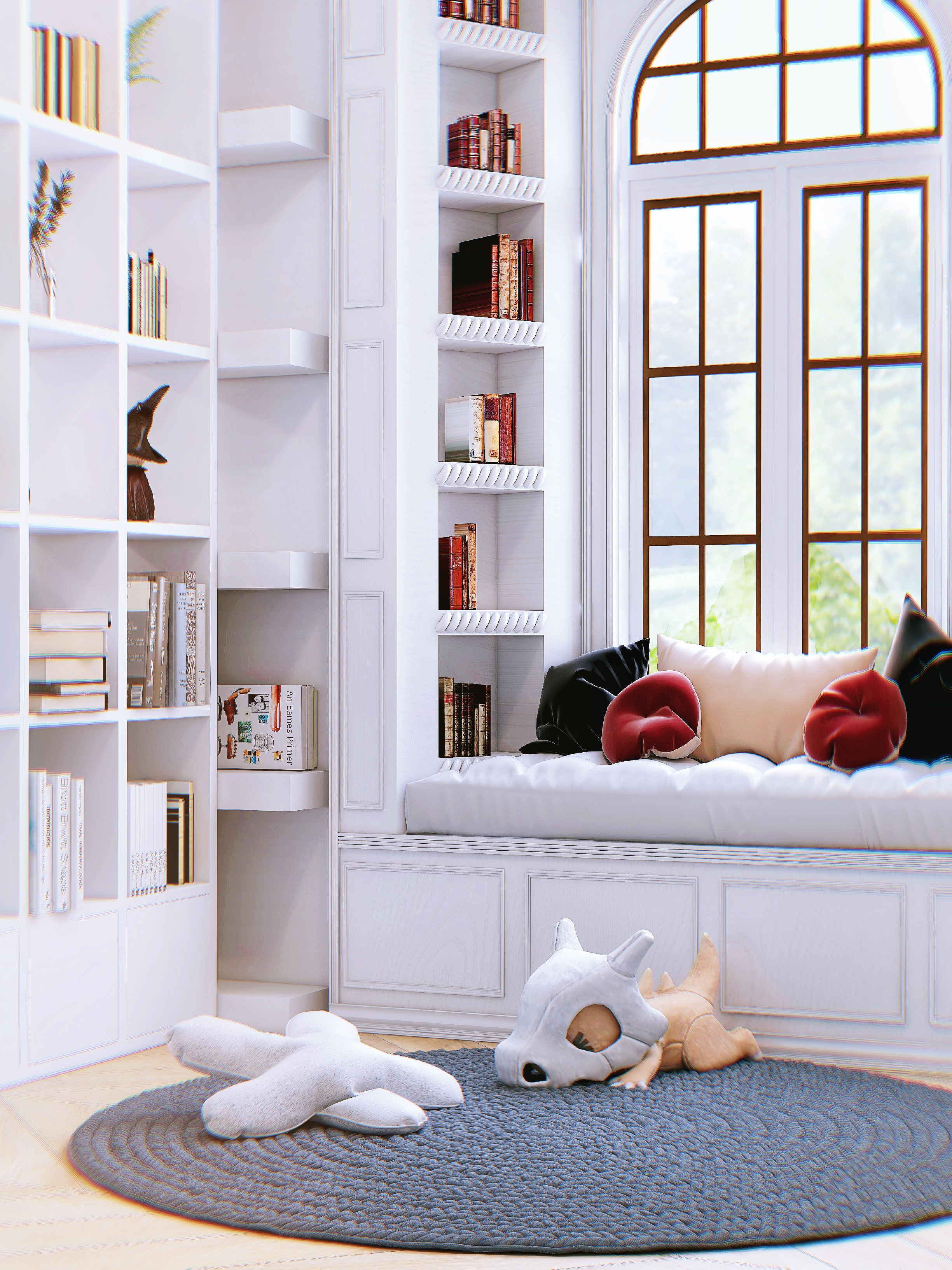 黑白调的温馨儿童房设计-27