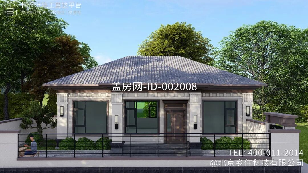【设计师案例】土建参考造价30万，面宽12m×进深10m四川广元一层新中式别墅-27
