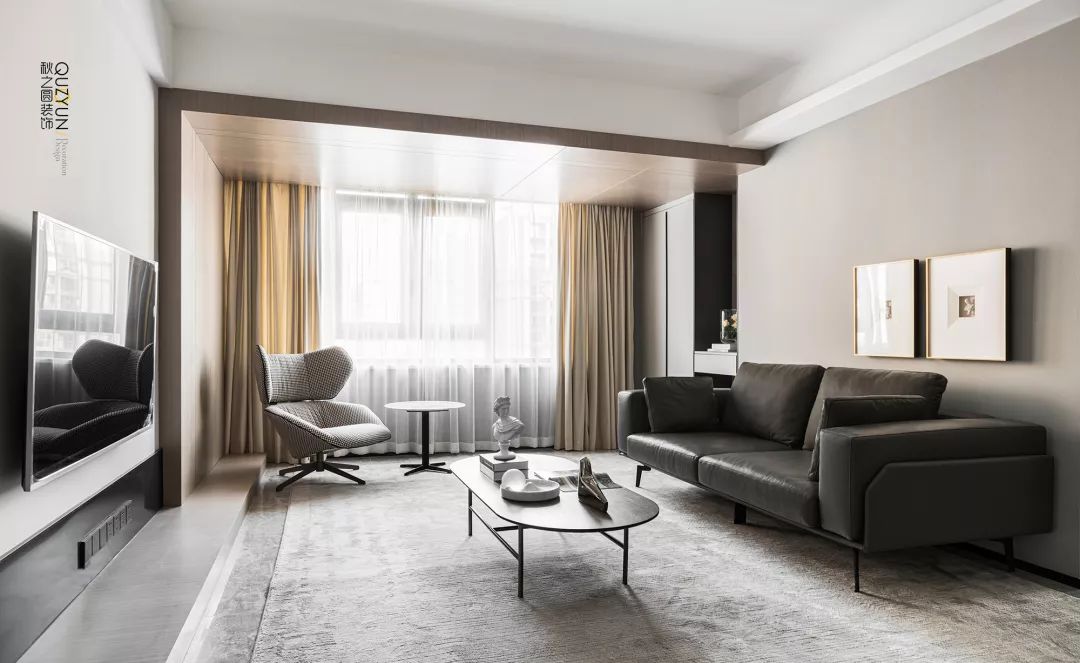现代弘阳上城 130㎡家居设计，流动与静谧的完美融合-4