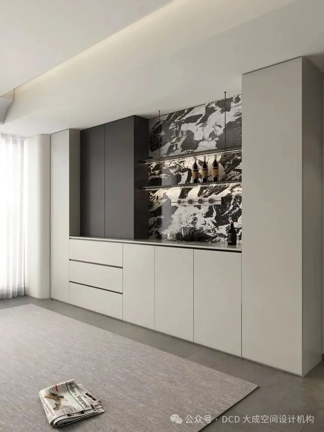 餐边柜这样设计,好看又实用,高级感满满-36