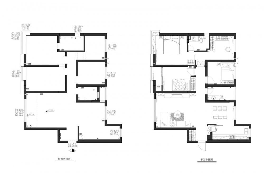 138㎡美式混搭实景展示,旧家具新用打造收纳空间-0