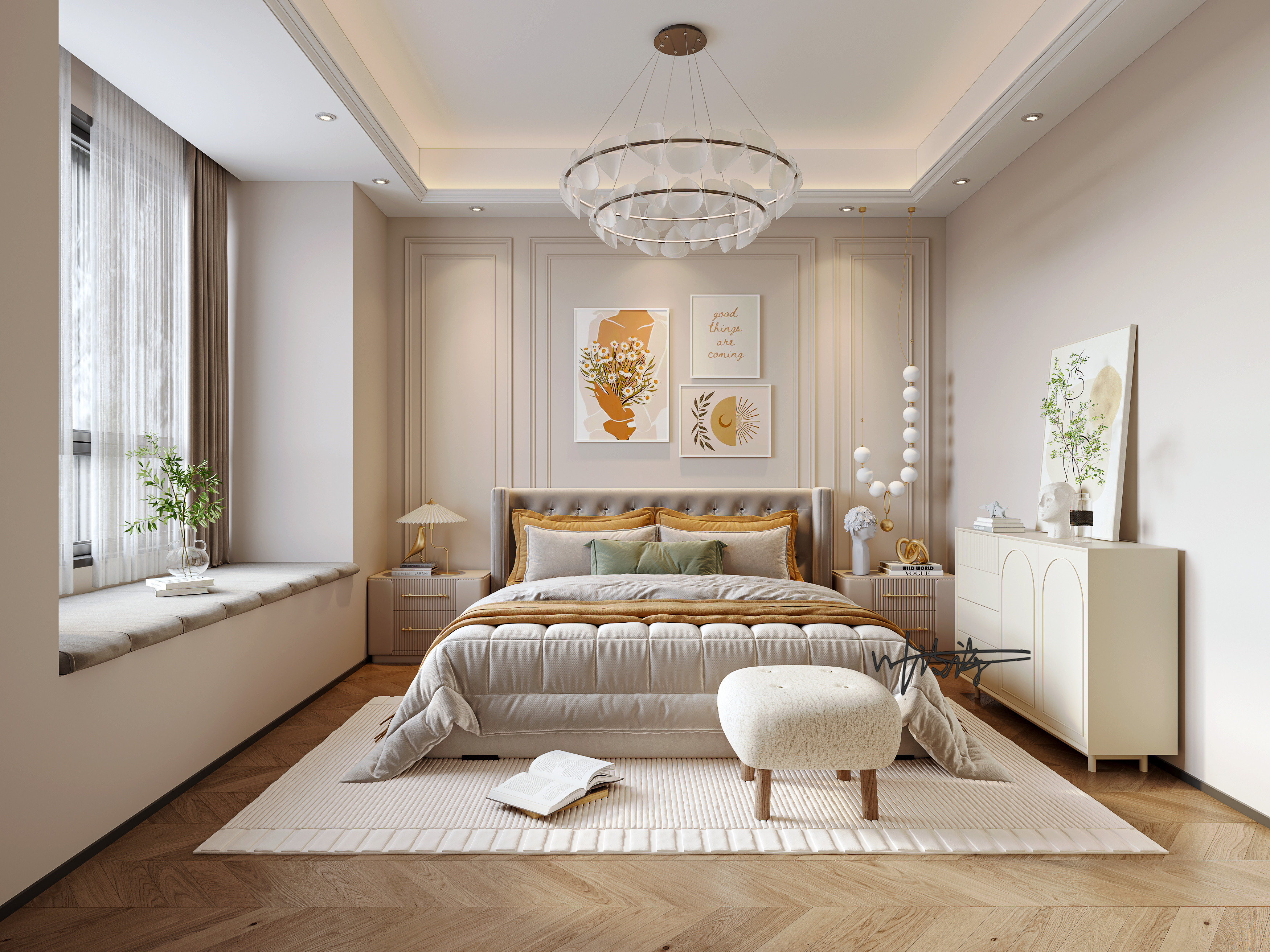 果然，春天和绿色系法式复古风最配了-7