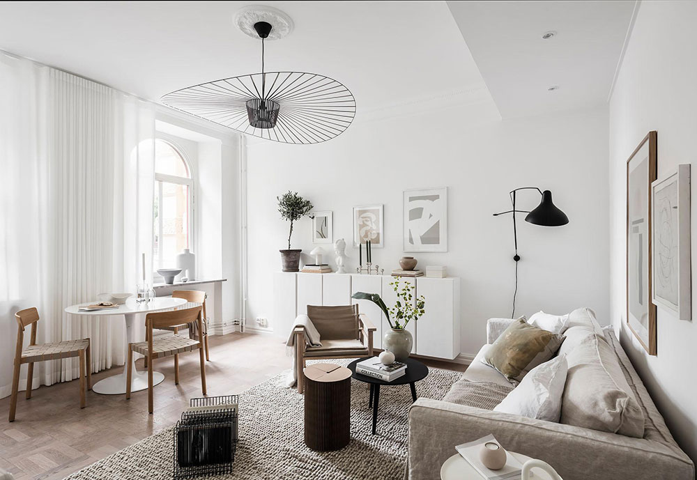 瑞典 36㎡小公寓 | 拱窗设计点石成金-5