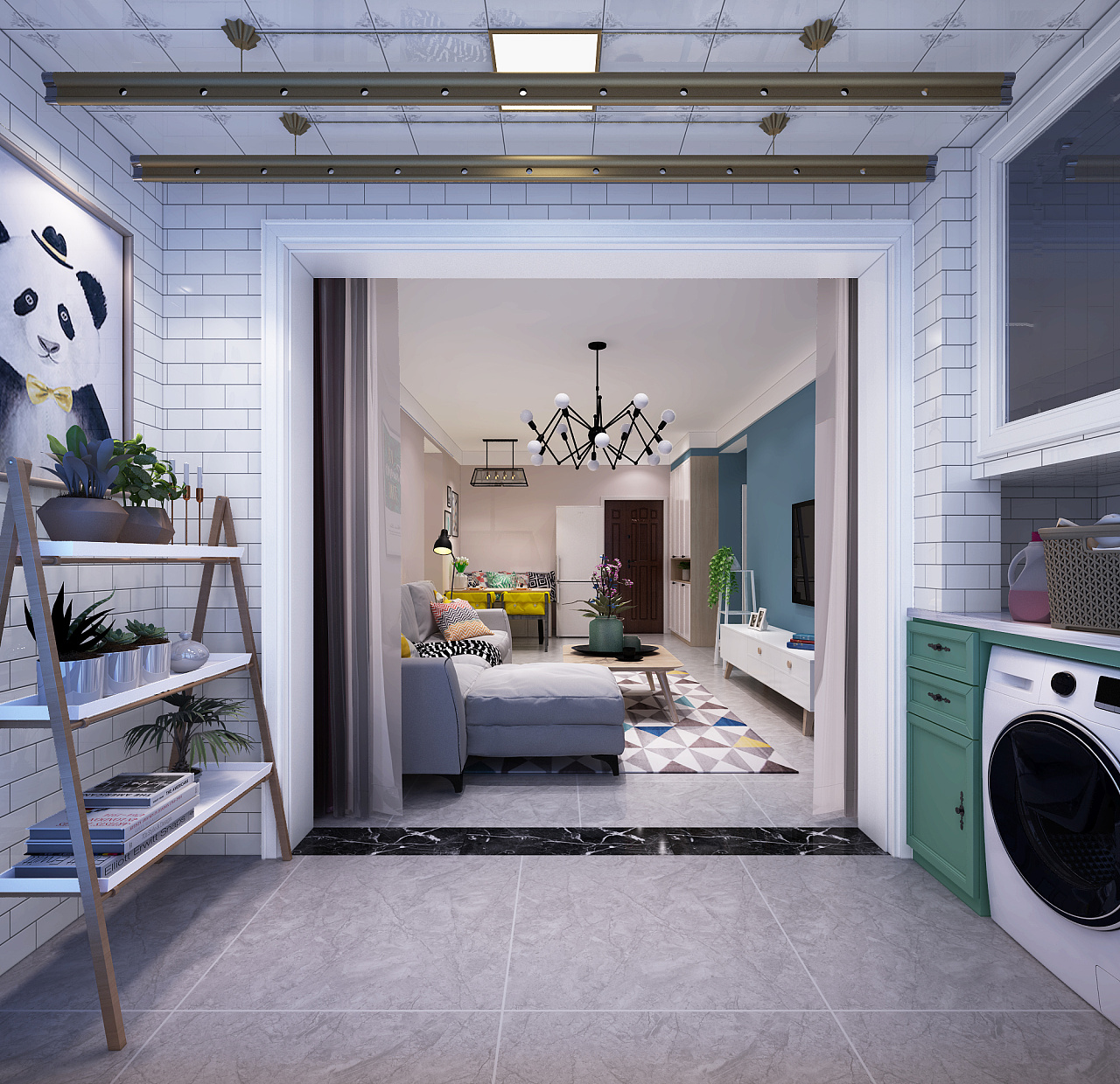 北欧小三室室内设计-5