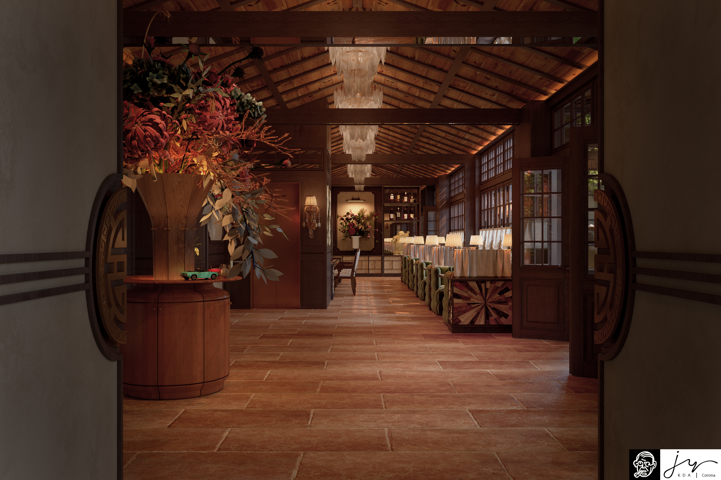 近期渲染丨静谧餐厅-1