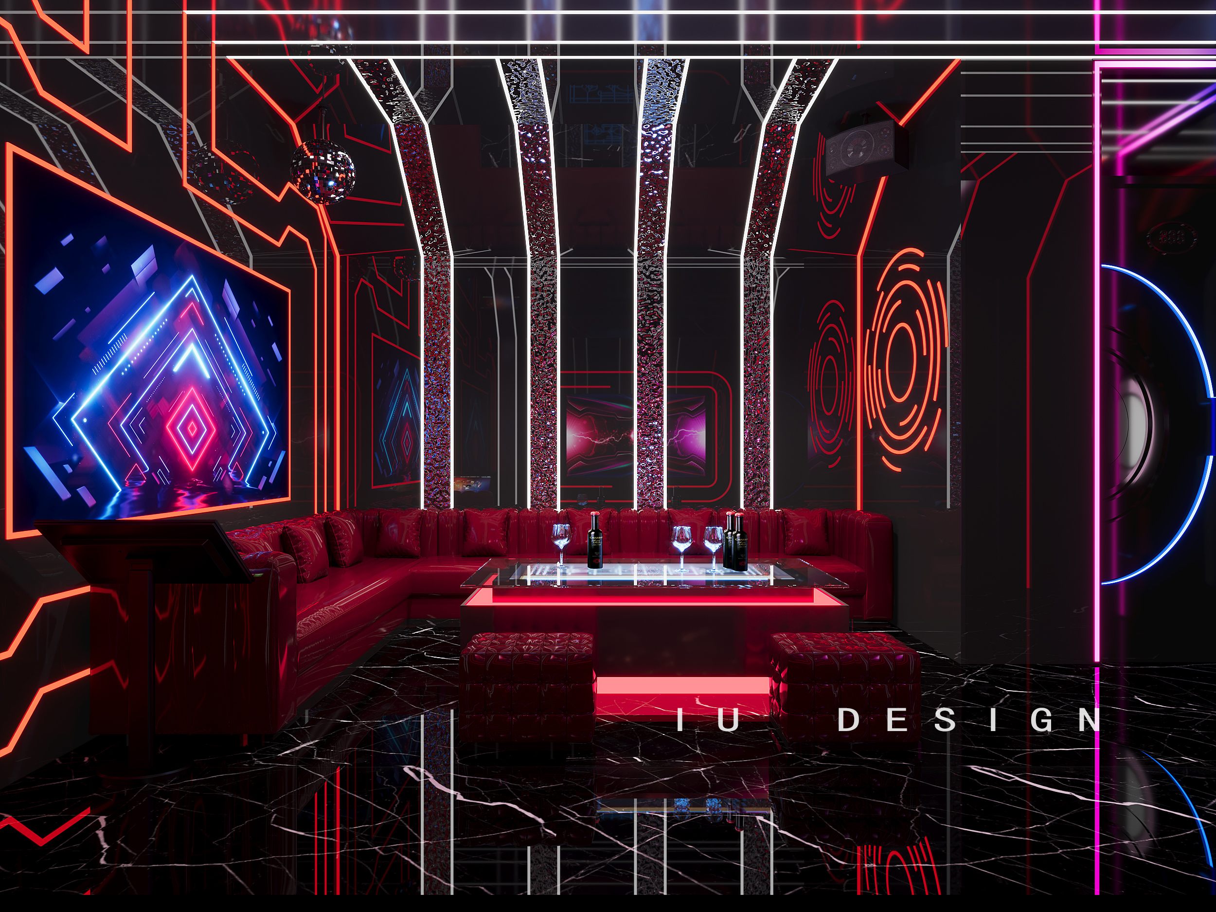 哎呦设计表现·科技风 KTV丨哎呦视觉-9