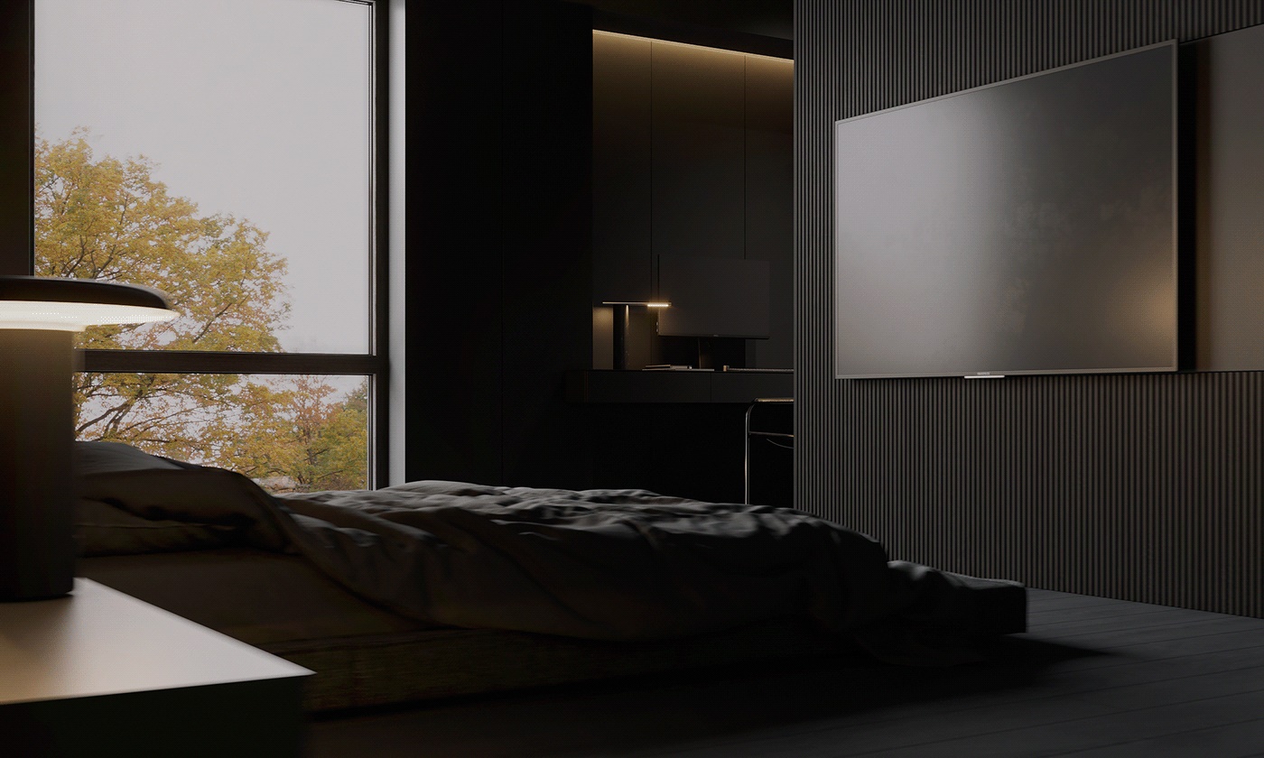 高级黑色系公寓设计 简而不单的魅力！-17