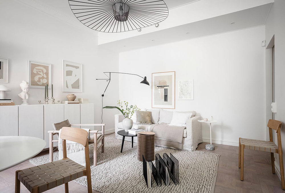 瑞典 36㎡小公寓 | 拱窗设计点石成金-11