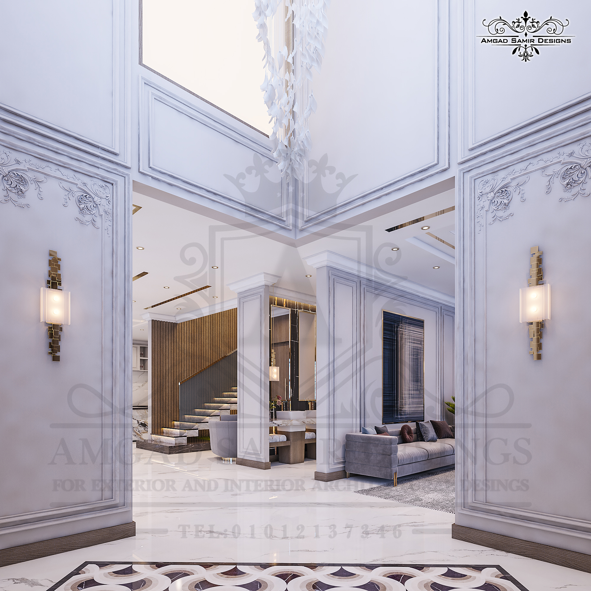 Neo Classic Modern for the ground floor of a villa-13