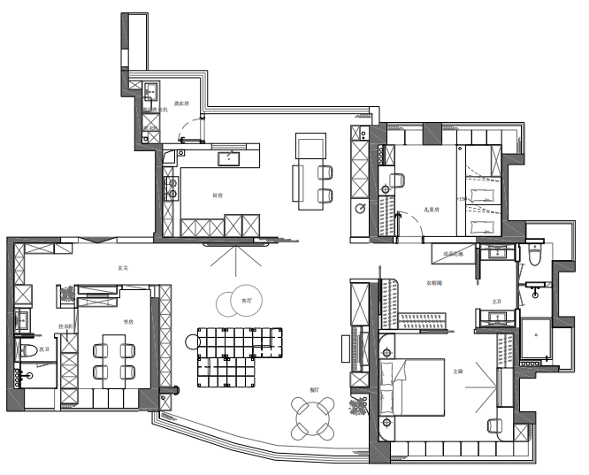 横琴府 189㎡亲子成长之家丨中国广东丨BAICAI HOME DESIGN 白菜适家-6