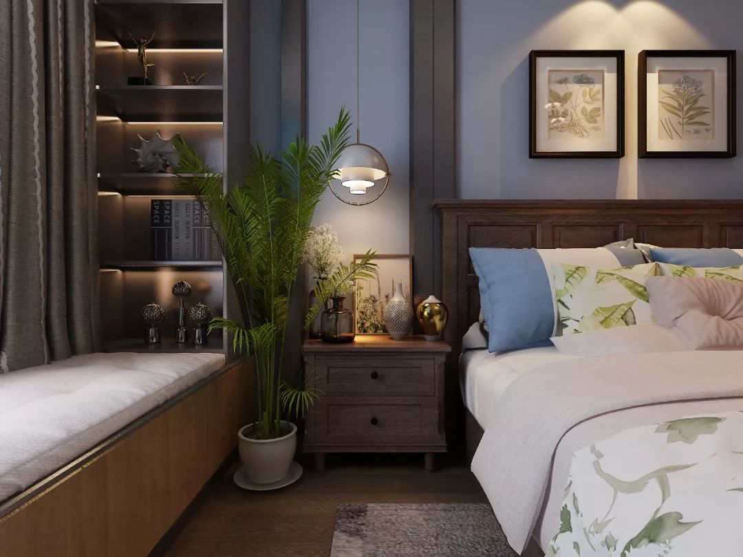 三代同堂的温馨美式之家——张蕾的“重彩”设计-16