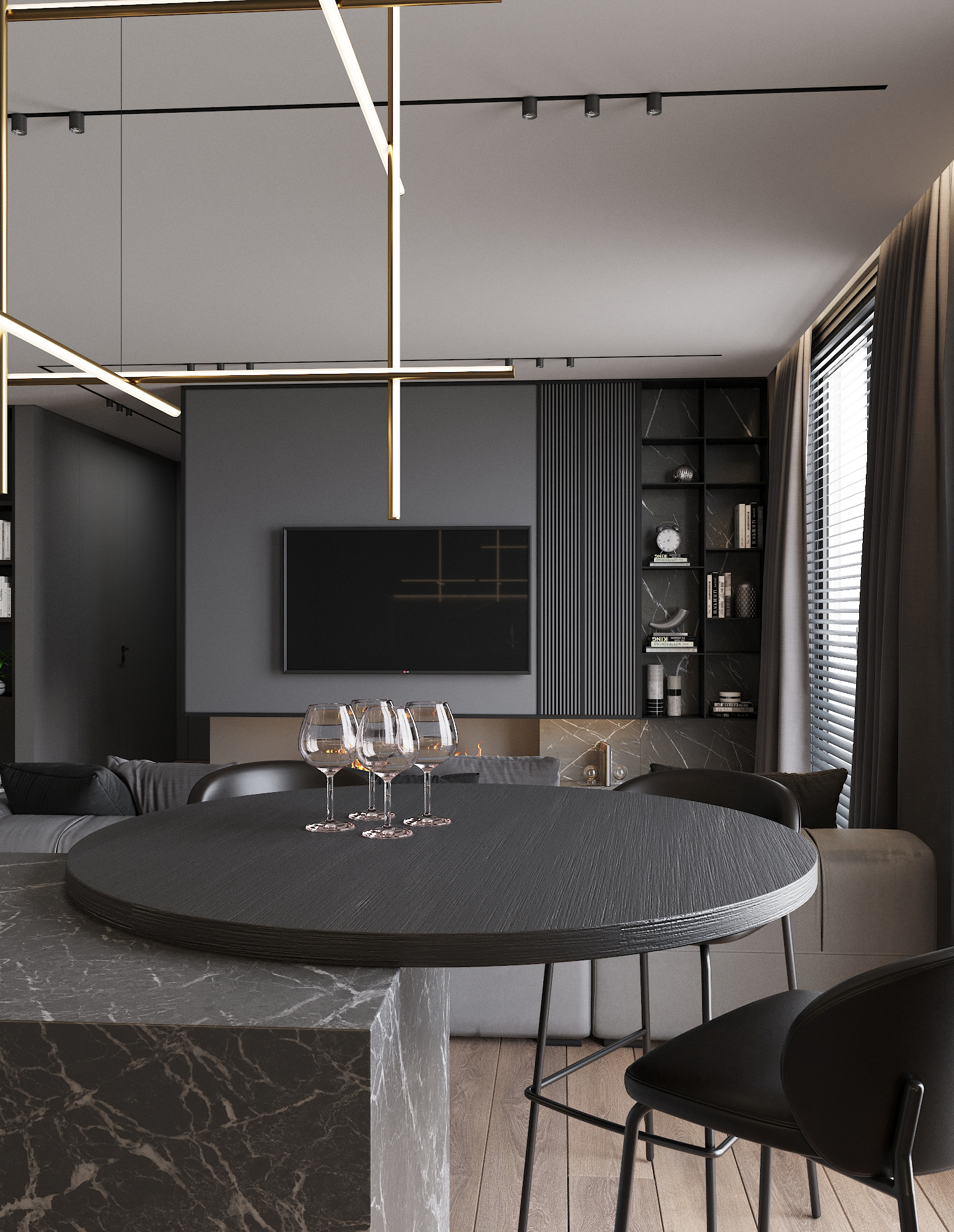 Gray Apartment Design-4
