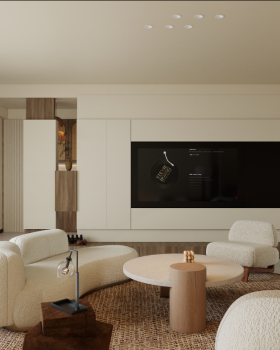 诧寂现代风格客餐厅效果图表现