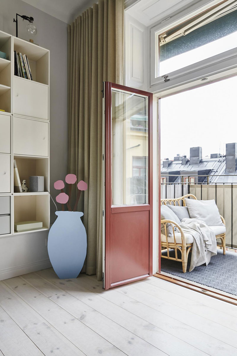 斯德哥尔摩黄色蓝色调公寓-7