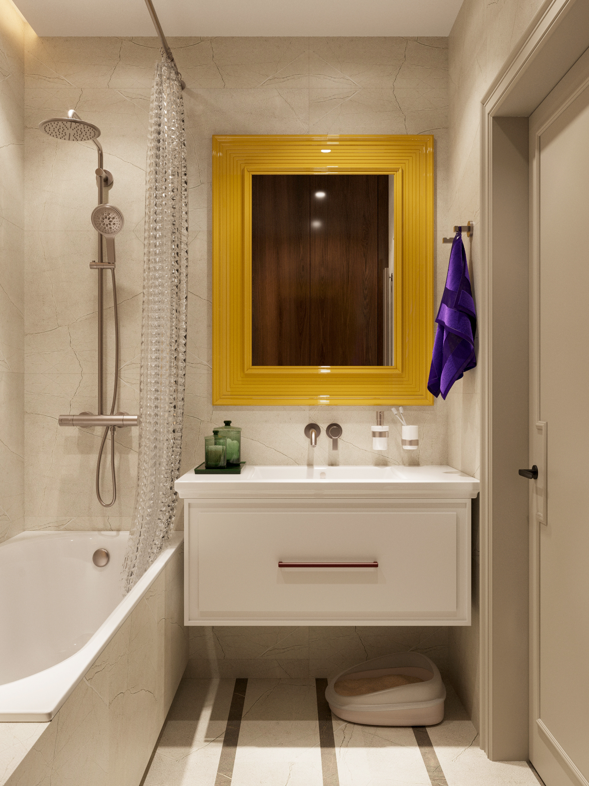 “НЕОНОВАЯ ОСЕНЬ”公寓室内设计-44