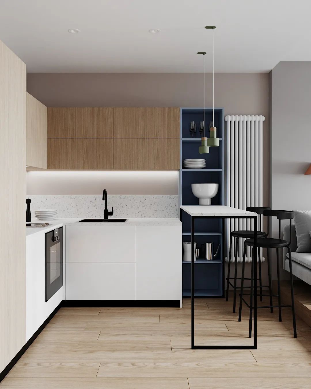 30㎡一居室公寓，小空间大设计-12