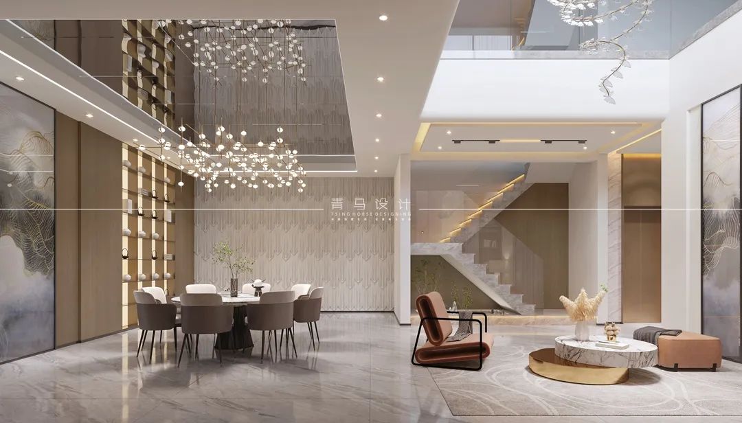 《雁鸣墅语》现代轻奢联排别墅丨青马别墅设计-64